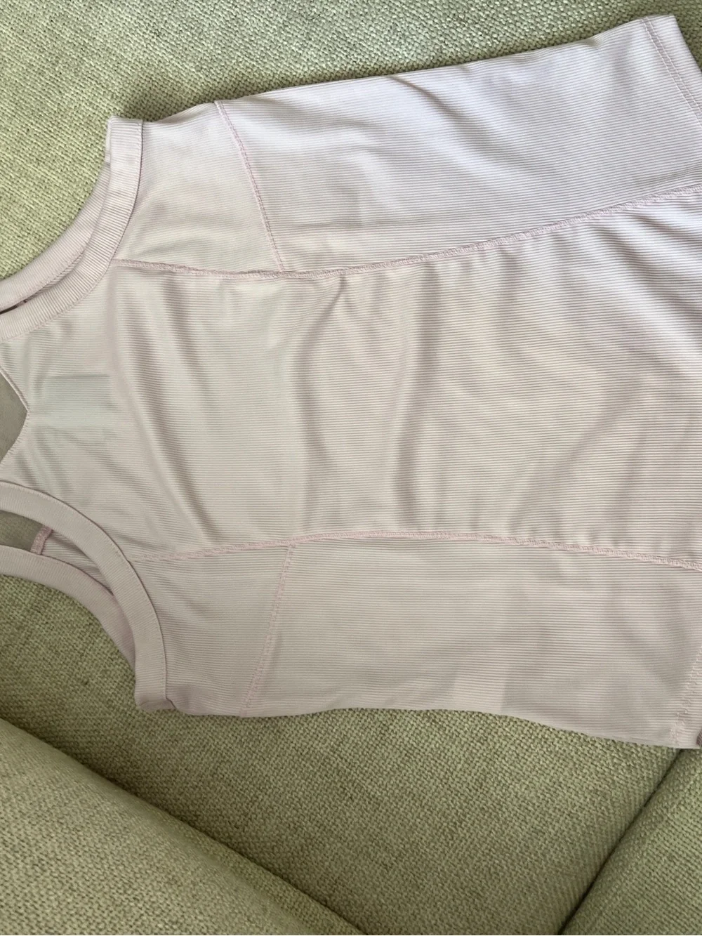 Light Pink Ribbed Racerback Tank Top - Picture 4 of 6